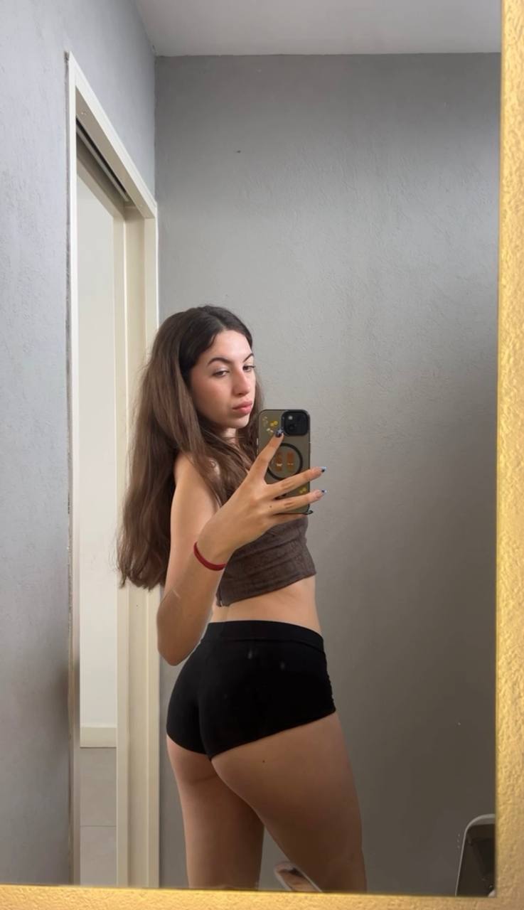 Amber in her underwear in Kampala