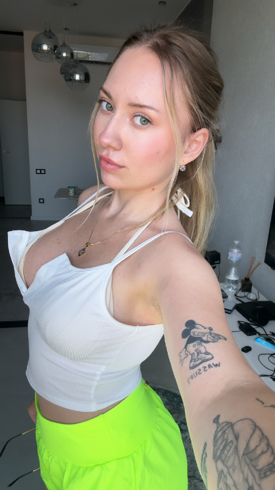 KateV in her underwear in Kampala