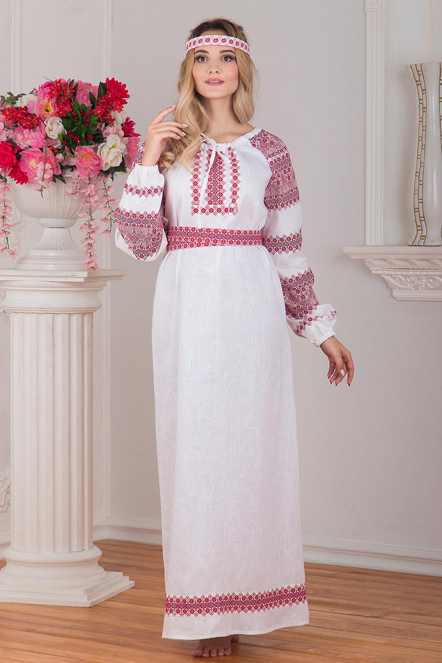 Women in Slavic costumes in Kampala