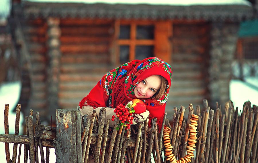 Sexy girl Women in Slavic costumes in Kampala